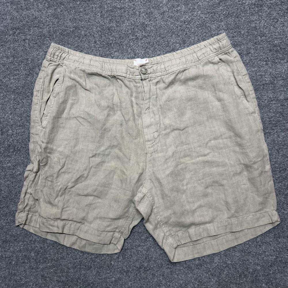 SWIMS Shorts Mens XXL Beige Linen Chino 6 Inch Inseam Casual Summer